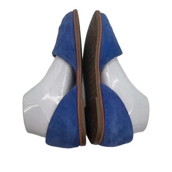 Franco Sarto Blue Suede Venezia Peep Toe Sandals Size 8 1/2 Women's - Picture 6 of 10